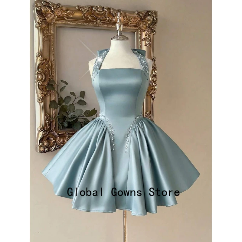 Elegant Homecoming Dress Fashionable Satin Rhinestone Halter Neck Gown Wedding Guest Dress Party Dress Customized платье вечерне
Elegant Homecoming Dress Fashionable Satin Rhinestone Halter Neck Gown Wedding Guest Dress Party Dress Customized платье вечерне