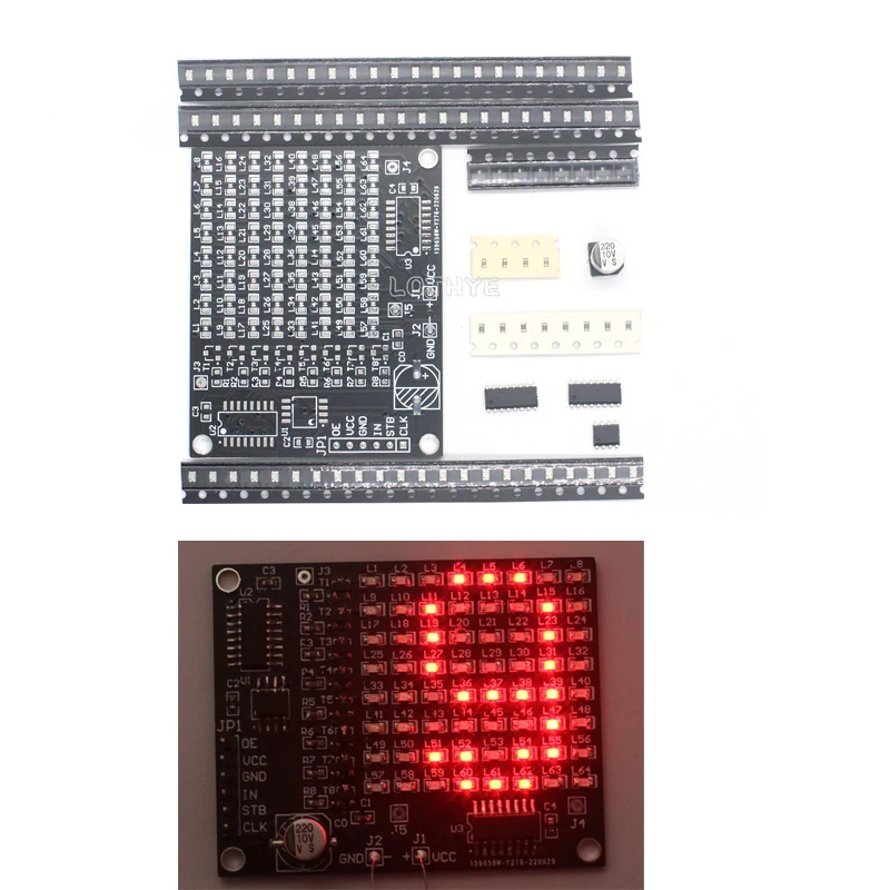 64 светодиодный SMD матричный рекламный экран, комплект для практики сварки, цифровой дисплей 0-9, забавный электронный комплект «сделай сам», практика пайки
64 светодиодный SMD матричный рекламный экран, комплект для практики сварки, цифровой дисплей 0-9, забавный электронный комплект «сделай сам», практика пайки