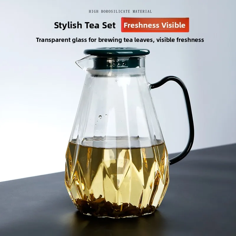 Luxury Diamond Pattern Glass Cold Water Pot Heat Resistant Large Capaci Tea Brewing Kettle Home Use White Hot Water Infusio...
Luxury Diamond Pattern Glass Cold Water Pot Heat Resistant Large Capaci Tea Brewing Kettle Home Use White Hot Water Infusio...