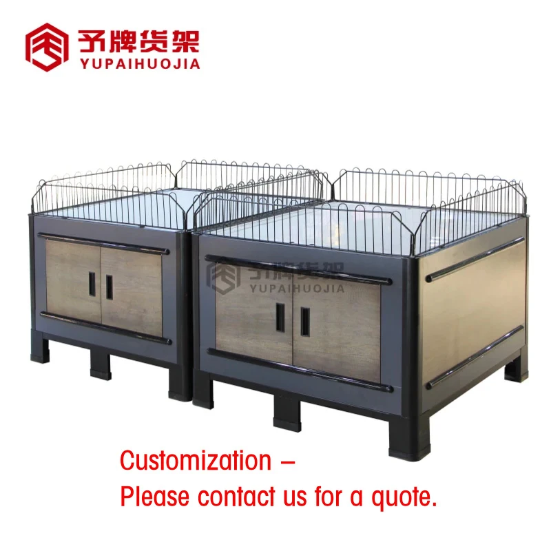 custom.Heavy Duty Metal & Wood Promotional Table with 5 Shelves Grid Shelving Retail Display Counters
custom.Heavy Duty Metal & Wood Promotional Table with 5 Shelves Grid Shelving Retail Display Counters