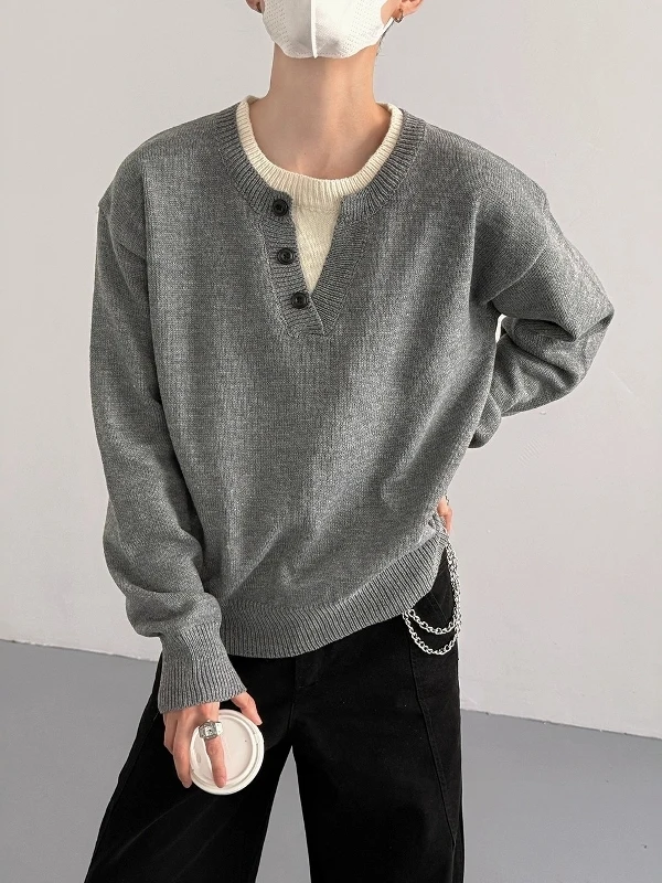Свободный повседневный корейский мужской вязаный свитер, двухсекционный свитер с воротником Генри, теплый длинный свеч, осень-зима, новинка
Свободный повседневный корейский мужской вязаный свитер, двухсекционный свитер с воротником Генри, теплый длинный свеч, осень-зима, новинка