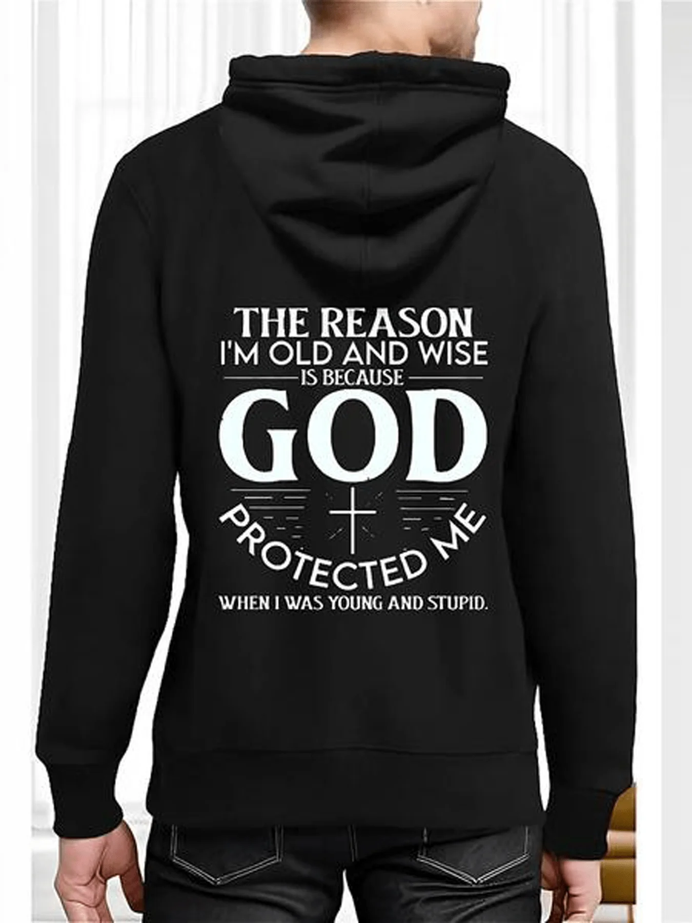 Толстовка с капюшоном с принтом на спине «Тема защиты богов и символа», подходит для христианских тематических сборов и повседневной одежды.
Толстовка с капюшоном с принтом на спине «Тема защиты богов и символа», подходит для христианских тематических сборов и повседневной одежды.