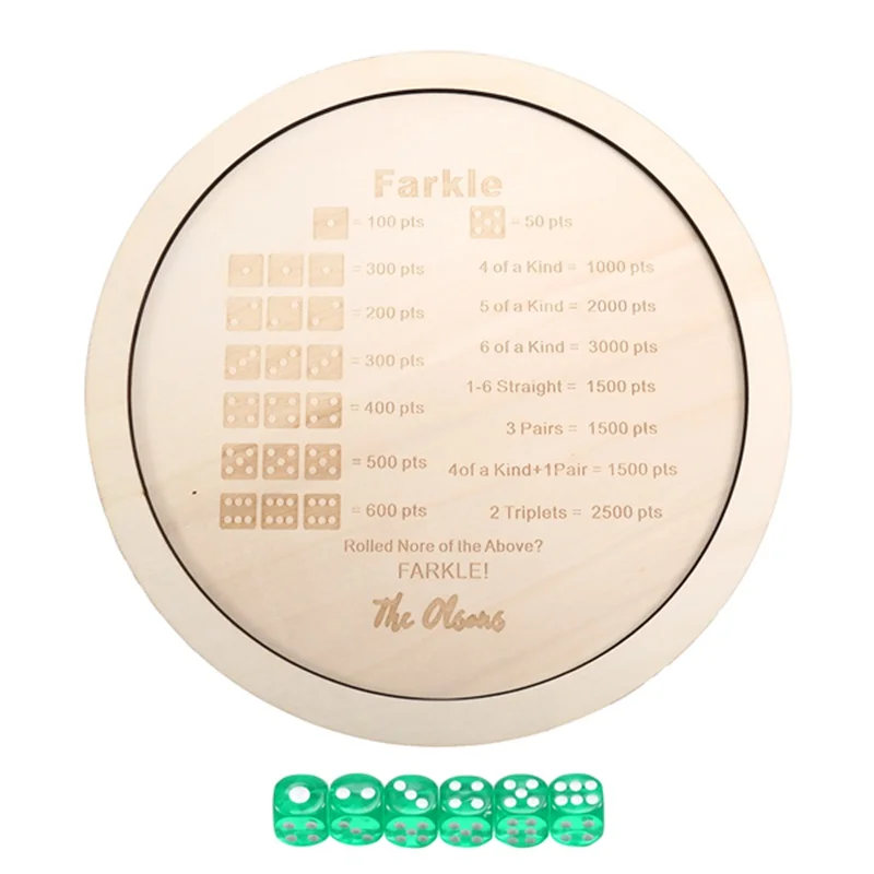 Farkle Dice Tray Farkle Классическая игра в кости с подносом Классическая семейная игра 30 см
Farkle Dice Tray Farkle Классическая игра в кости с подносом Классическая семейная игра 30 см