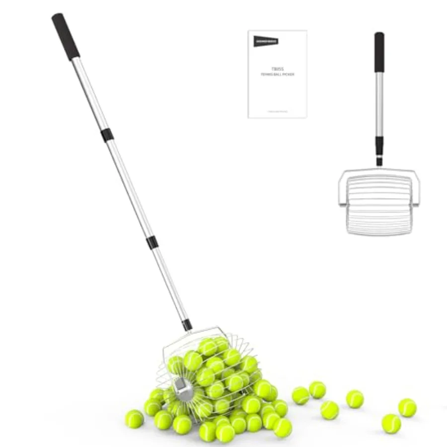 Tennis Ball Pickleball Collector Roller for outdoor courts, durable plastic, black with yellow accents, ergonomic no-bend desig
Tennis Ball Pickleball Collector Roller for outdoor courts, durable plastic, black with yellow accents, ergonomic no-bend desig