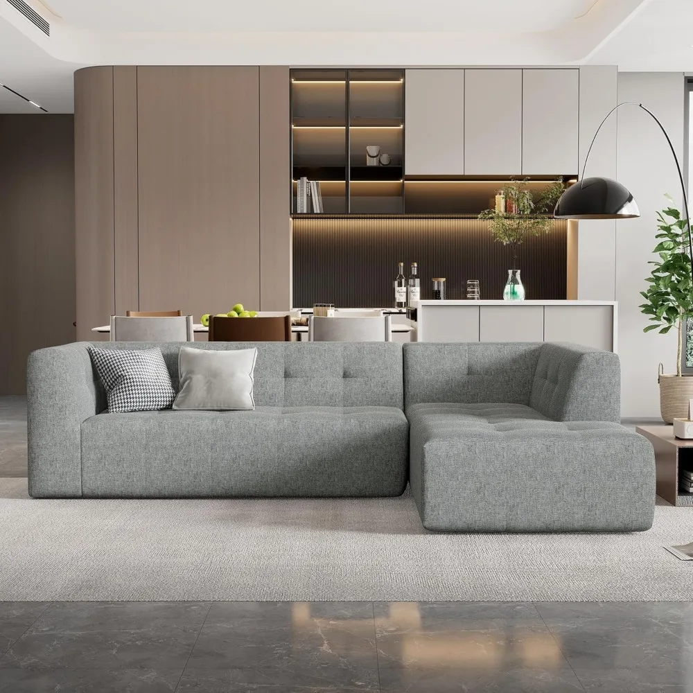 L-Shape Sectional Sofa, Modern Minimalist Style Sectional Sofa Couch, Chenille Fabric Couch with Chaise Lounge for Living Room,
L-Shape Sectional Sofa, Modern Minimalist Style Sectional Sofa Couch, Chenille Fabric Couch with Chaise Lounge for Living Room,