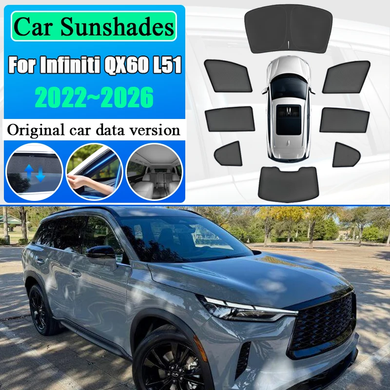For Infiniti QX60 L51 MK2 2022~2026 Car Window Mesh Sunshade Anti-mosquito UV Protection Privacy Curtain Visor Auto Accessories
For Infiniti QX60 L51 MK2 2022~2026 Car Window Mesh Sunshade Anti-mosquito UV Protection Privacy Curtain Visor Auto Accessories