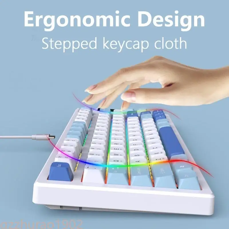 97QB Compactly 79Key Mechanical Keyboard Wireless Connection LED Light Mechanical Shafts Keyboard for Travel Offices Home Use
97QB Compactly 79Key Mechanical Keyboard Wireless Connection LED Light Mechanical Shafts Keyboard for Travel Offices Home Use