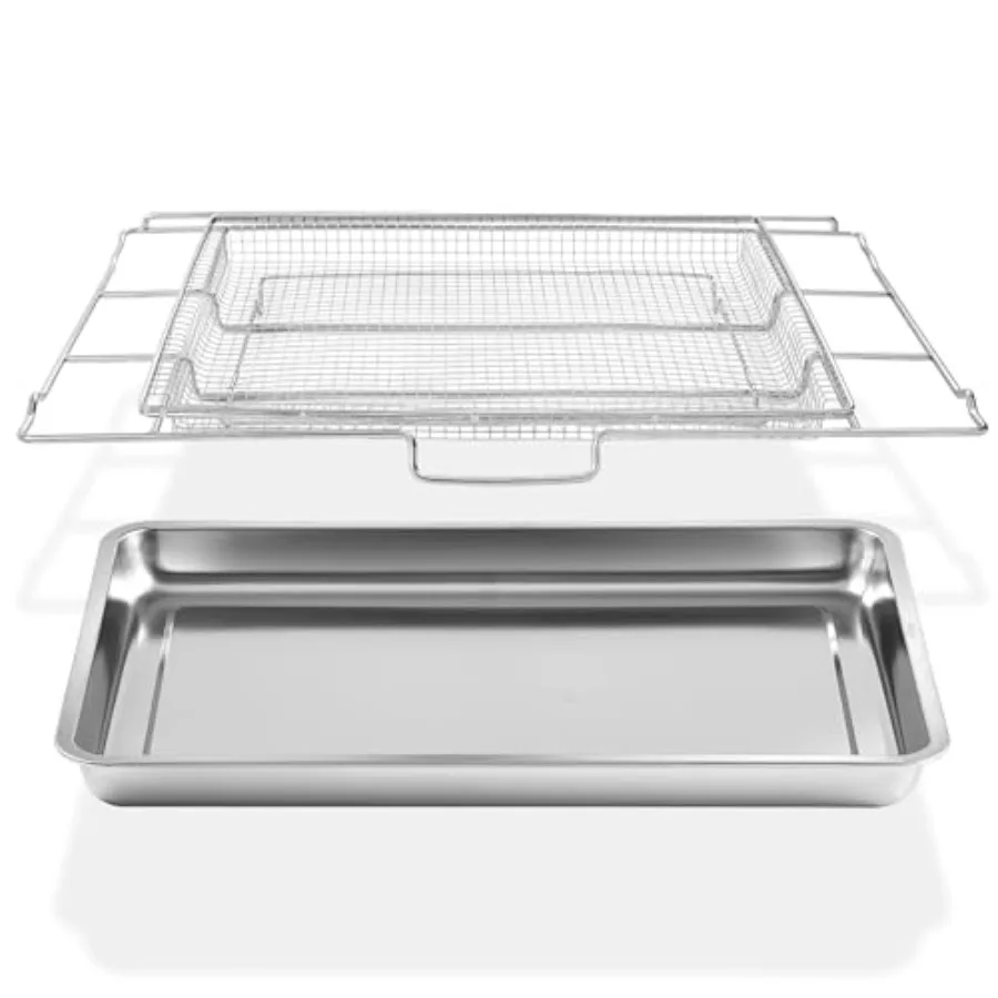 Air Fryer Tray Replacement for Frigidaire 30'' Oven: Stainless Steel, Silver, 25 x 16.25 Inch, Dishwasher-Safe, Non-Stick Surfa
Air Fryer Tray Replacement for Frigidaire 30'' Oven: Stainless Steel, Silver, 25 x 16.25 Inch, Dishwasher-Safe, Non-Stick Surfa