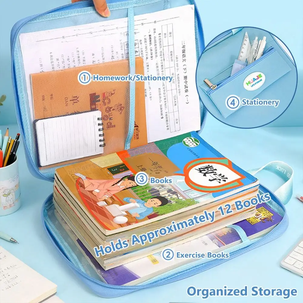 New Wide Opening Handheld File Bag Multi-layer Waterproof Tote Folder Zipper Subject Organizer Student
New Wide Opening Handheld File Bag Multi-layer Waterproof Tote Folder Zipper Subject Organizer Student