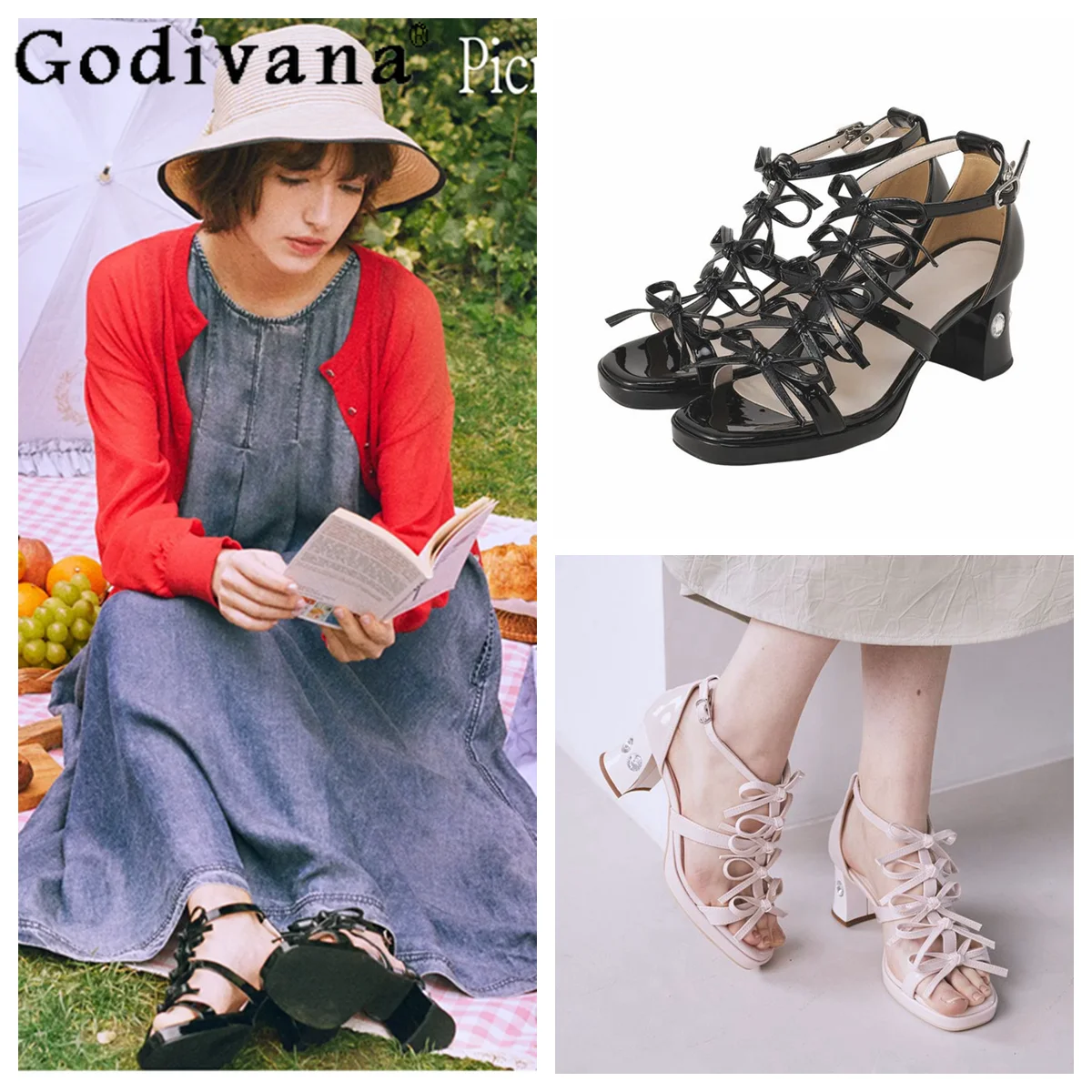 Japanese Original Elegant Fairy-style Bow Rhinestone Sandals Open-toe Thick Heel One-button Female Mary Jane Vintage Sandals
Japanese Original Elegant Fairy-style Bow Rhinestone Sandals Open-toe Thick Heel One-button Female Mary Jane Vintage Sandals