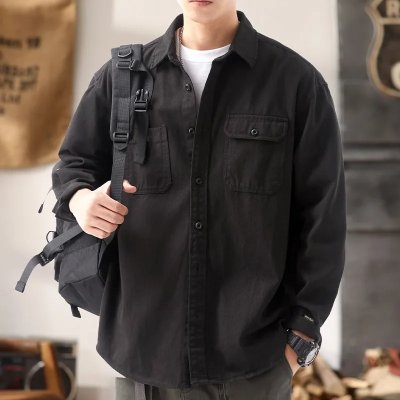 Loose Fit Men's Long Sleeve Cotton Shirt Vintage Casual Workwear Button up Classic Collar Breathable Wear Resistant
Loose Fit Men's Long Sleeve Cotton Shirt Vintage Casual Workwear Button up Classic Collar Breathable Wear Resistant