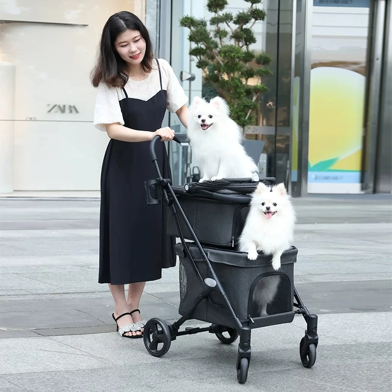 Double-layer pet cart, cat small dog walking dog special going out artifact, light and foldable
Double-layer pet cart, cat small dog walking dog special going out artifact, light and foldable