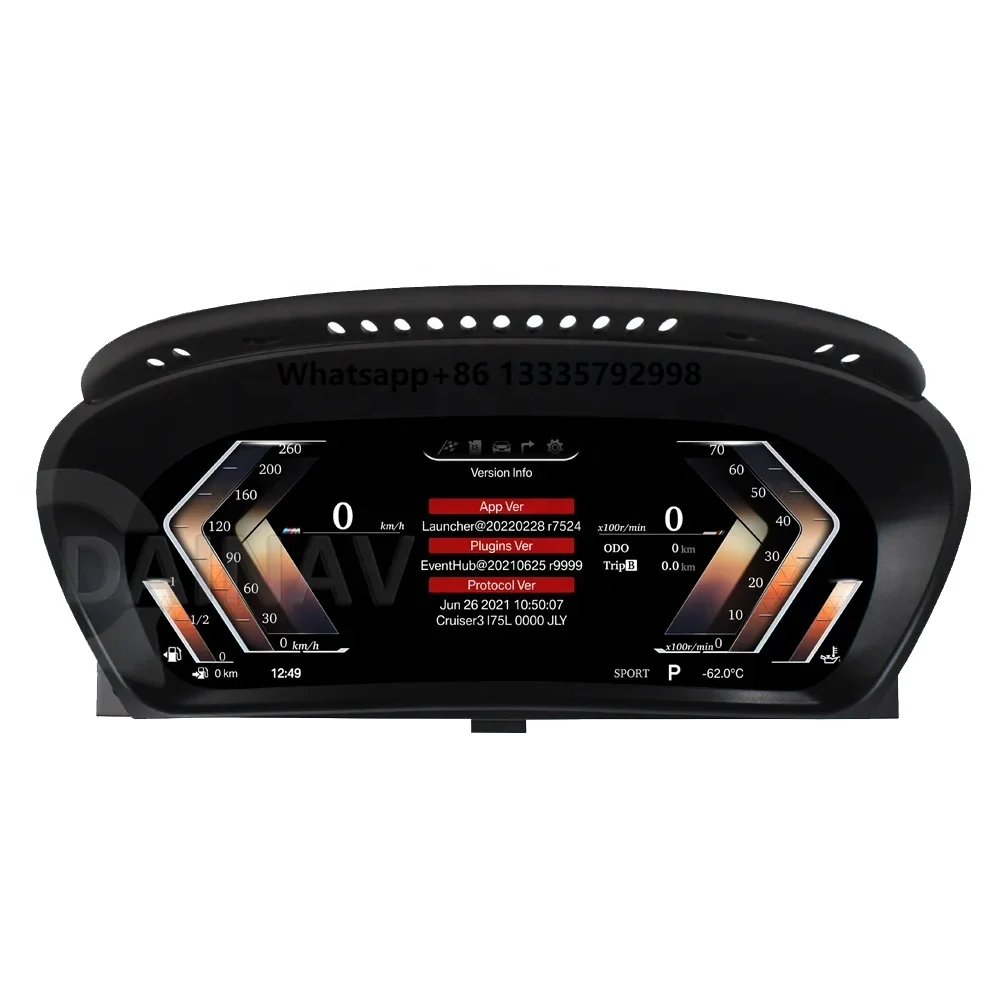 12.3 Inch Car Digital Gauge Cluster Virtual Cockpit for BMw' X5 E70 2007-2013 Variant Dashboard Entertainment Speedometer Screen
12.3 Inch Car Digital Gauge Cluster Virtual Cockpit for BMw' X5 E70 2007-2013 Variant Dashboard Entertainment Speedometer Screen