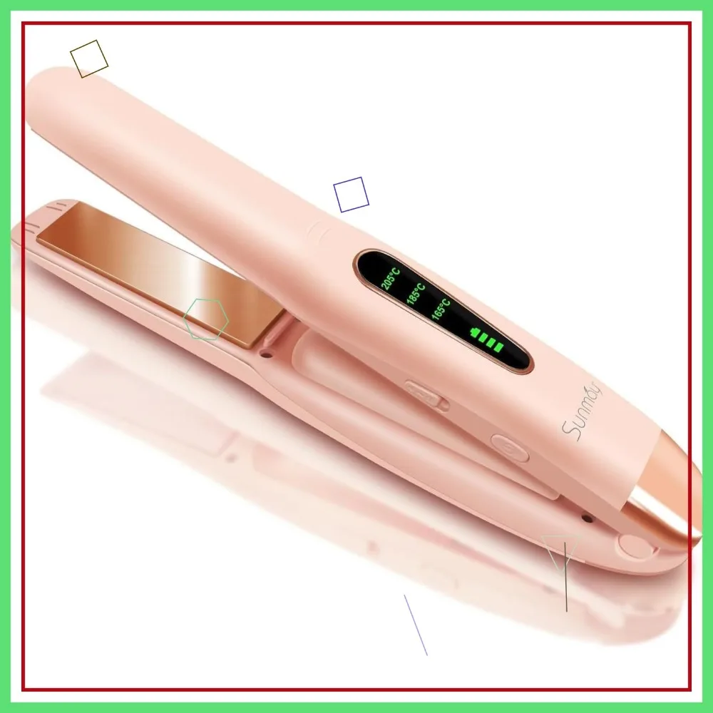 Cordless Hair Straightener, Titanium Travel Flat Iron with Comb & Clip, Dual Voltage, USB-C Fast Charge
Cordless Hair Straightener, Titanium Travel Flat Iron with Comb & Clip, Dual Voltage, USB-C Fast Charge