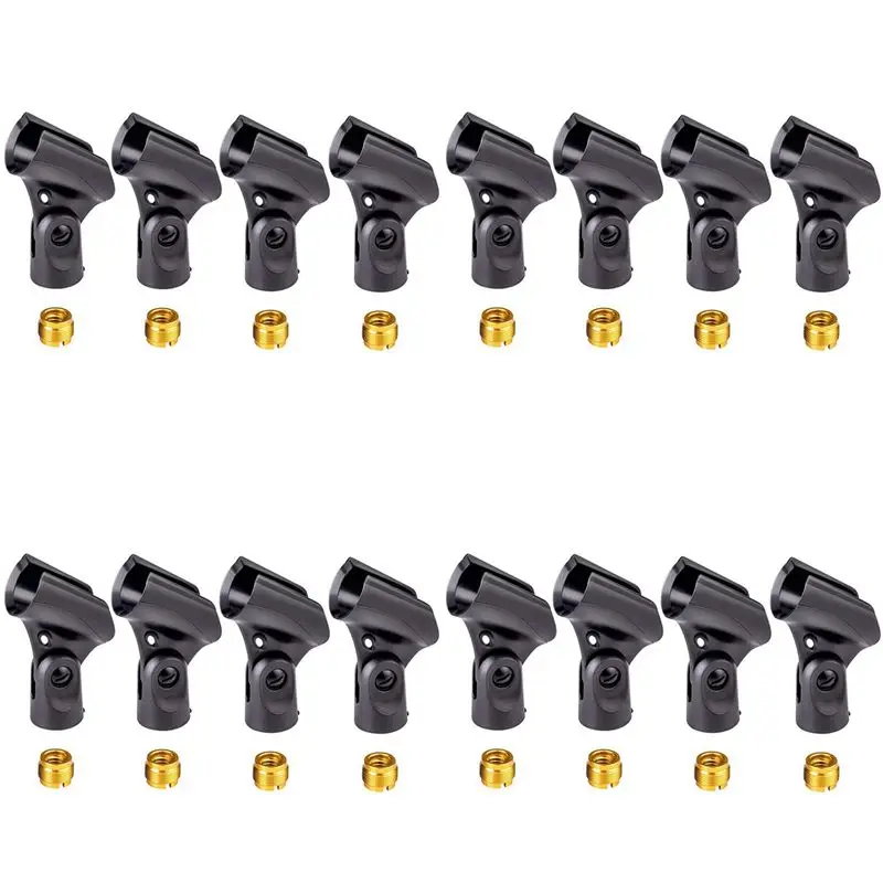 BNVN-16 Pieces Universal Microphone Clip Holder With 5/8 Inch Male To 3/8 Inch Female Nut Adapters
BNVN-16 Pieces Universal Microphone Clip Holder With 5/8 Inch Male To 3/8 Inch Female Nut Adapters