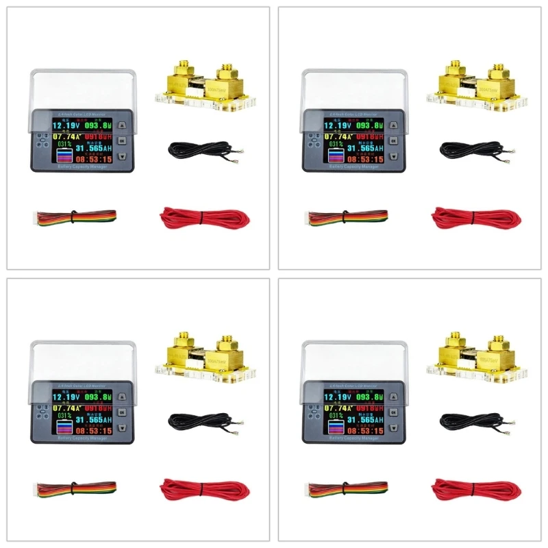 Battery Indicator 2.4Inch Color Screen Digital Ammeter Voltmeter Wireless Battery Capacity Monitor 100A 200A 300A 500A
Battery Indicator 2.4Inch Color Screen Digital Ammeter Voltmeter Wireless Battery Capacity Monitor 100A 200A 300A 500A
