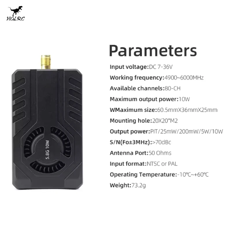 HGLRC 5.8G VTX 10W High-Power Video Transmitter Adjustable Power for Aerial Photography FPV Racing Models Parts
HGLRC 5.8G VTX 10W High-Power Video Transmitter Adjustable Power for Aerial Photography FPV Racing Models Parts