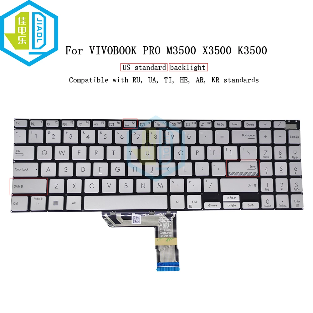 Клавиатура TI US с подсветкой для ASUS Vivobook Pro 15 OLED M3500 X3500 PA X3500PC M3500QA K3500PA K6500 D6500DE 0KNB0-562VUS00
Клавиатура TI US с подсветкой для ASUS Vivobook Pro 15 OLED M3500 X3500 PA X3500PC M3500QA K3500PA K6500 D6500DE 0KNB0-562VUS00