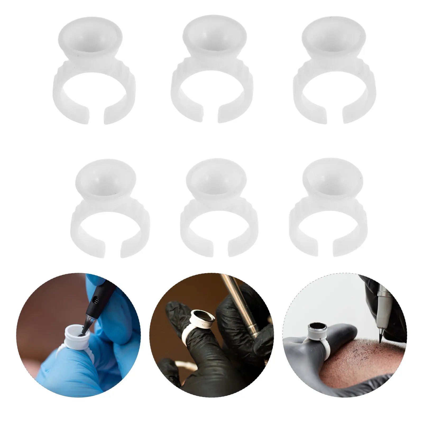 500Pcs Tattoo Ring Cups White Disposable Plastic Lash Glue Holder No Divider Cup Ring for Eyelash Extension Nail Art Tattoo
500Pcs Tattoo Ring Cups White Disposable Plastic Lash Glue Holder No Divider Cup Ring for Eyelash Extension Nail Art Tattoo