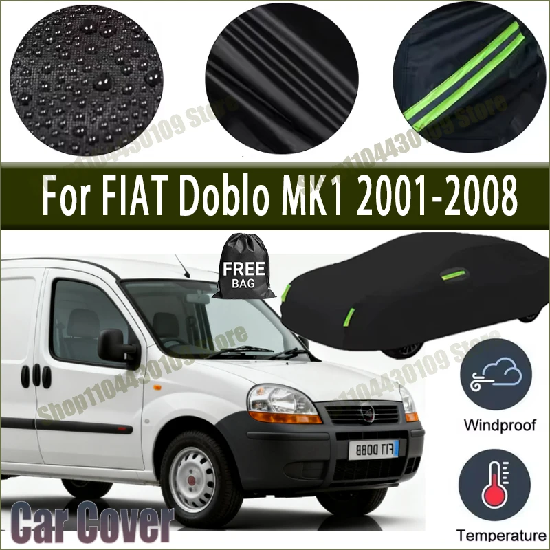 For FIAT Doblo MK1 2001-2008 2007 Car Cover Waterproof UV Protection All Weather Dustproof Snow Rain Cover 190T Polyester
For FIAT Doblo MK1 2001-2008 2007 Car Cover Waterproof UV Protection All Weather Dustproof Snow Rain Cover 190T Polyester