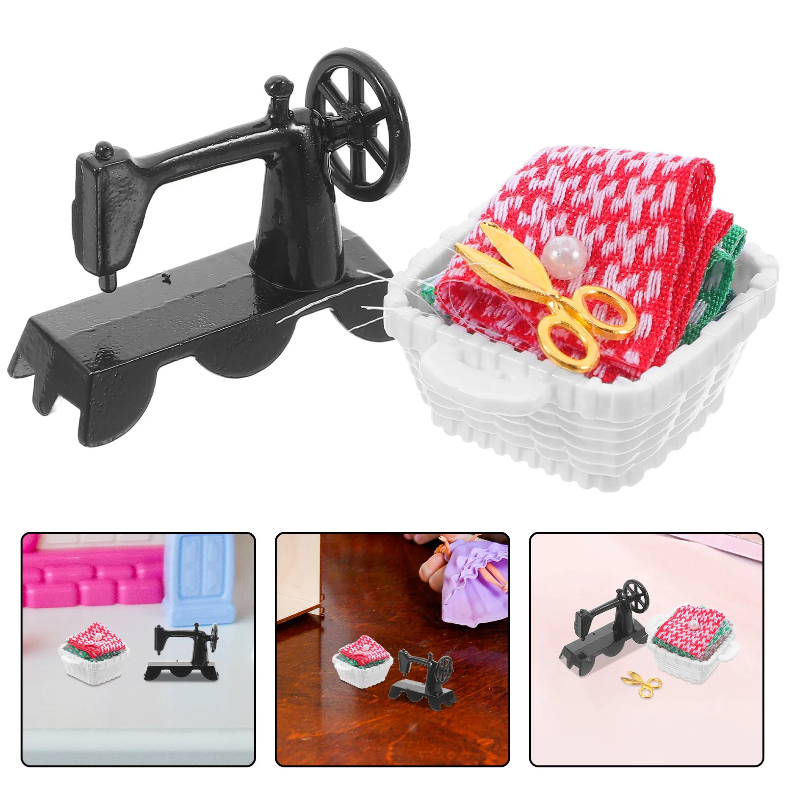 1Set Vintage-Inspired Tabletop Sewing Machine Kit for Dollhouse Furniture Miniature Sewing Supplies Elegant Compact Design
1Set Vintage-Inspired Tabletop Sewing Machine Kit for Dollhouse Furniture Miniature Sewing Supplies Elegant Compact Design