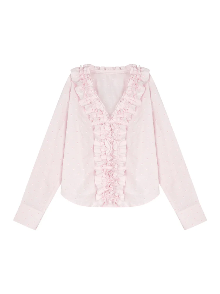 Pure Cotton Double Layer V-Ne Pink irt French Sle Loose Fit Long Sve Breathable Skin-Friendly Button-Up Women's irt
Pure Cotton Double Layer V-Ne Pink irt French Sle Loose Fit Long Sve Breathable Skin-Friendly Button-Up Women's irt