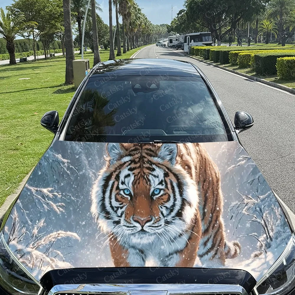 Snowy Tiger Walk Car Hood Sticker PVC Self Waterproof Stick, Striking Auto Exterior Accessories Decor Protect Gift for Car Lover
Snowy Tiger Walk Car Hood Sticker PVC Self Waterproof Stick, Striking Auto Exterior Accessories Decor Protect Gift for Car Lover