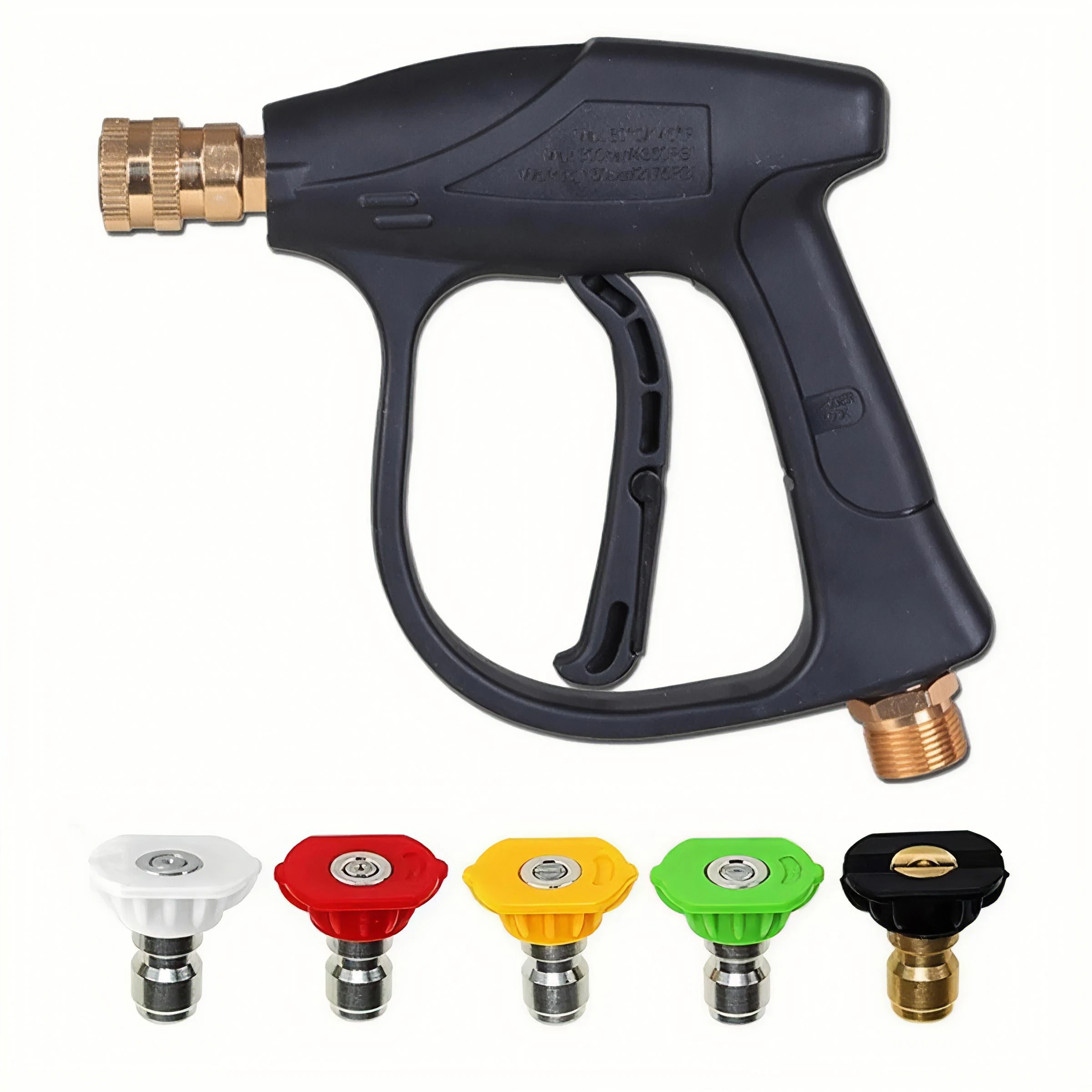 2175PSI High Pressure Washer Gun - M22-14&1/4" Quick Connect with 5 Color Nozzles, Lightweight Compact Gun for Car Cleaning
2175PSI High Pressure Washer Gun - M22-14&1/4" Quick Connect with 5 Color Nozzles, Lightweight Compact Gun for Car Cleaning