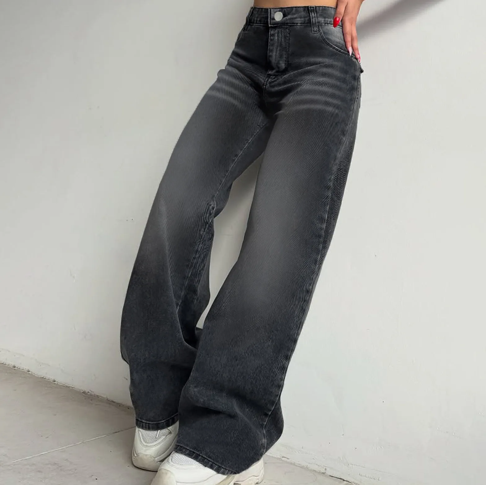 Slimming High-waisted Jeans for Women Pear-shaped Loose-fit Straight-leg Bell Bottoms Plus-size Female Denim Trousers
Slimming High-waisted Jeans for Women Pear-shaped Loose-fit Straight-leg Bell Bottoms Plus-size Female Denim Trousers