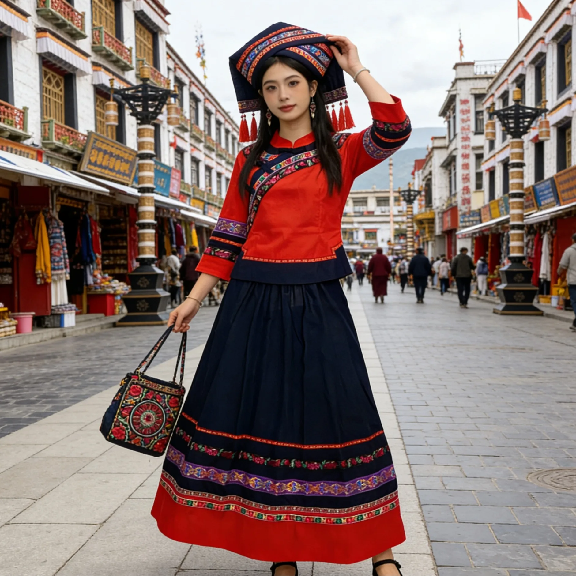 Women's Ethnic Costume Stage Performance Suit Bohemian Cotton Linen Sleeveless Set Traditional Minority Fashion Spring New
Women's Ethnic Costume Stage Performance Suit Bohemian Cotton Linen Sleeveless Set Traditional Minority Fashion Spring New