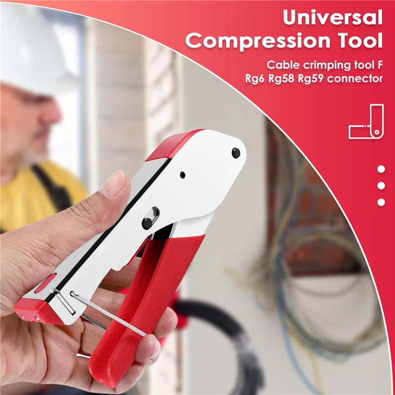 AC23-New Multi Compression Coaxial Cable Crimping Tool F Rg6 Rg58 Rg59 Connectors Coax Crimper Coaxial Cable Stripper
AC23-New Multi Compression Coaxial Cable Crimping Tool F Rg6 Rg58 Rg59 Connectors Coax Crimper Coaxial Cable Stripper