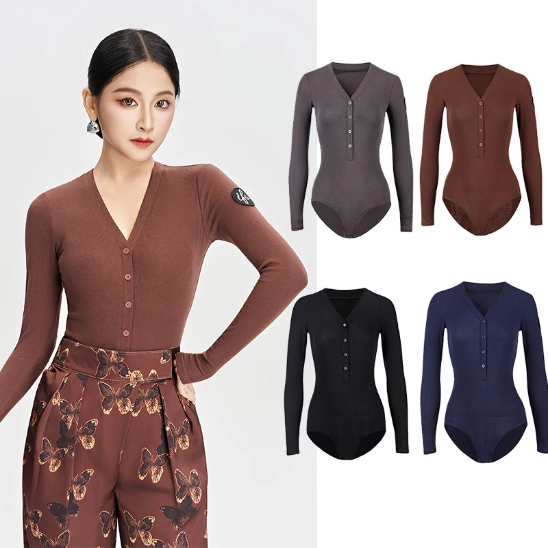 2025 Winter Latin Dance Tops For Women V-neck Long Sleeve Bodysuit Latin Dance Practice Clothes Ballroom Dance Costumes DN22339
2025 Winter Latin Dance Tops For Women V-neck Long Sleeve Bodysuit Latin Dance Practice Clothes Ballroom Dance Costumes DN22339