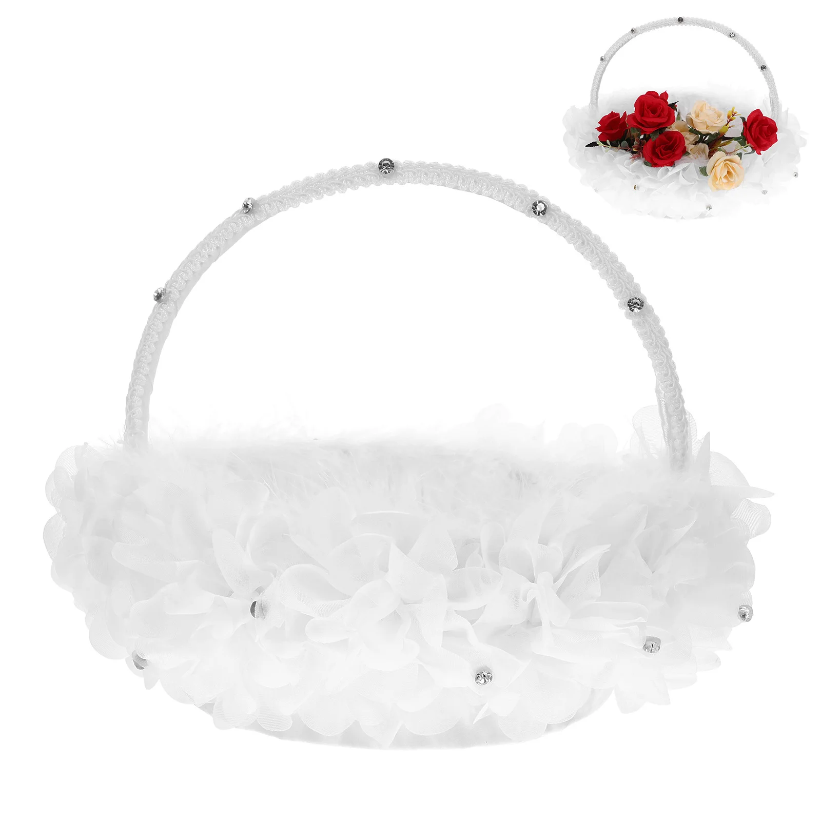 Elegant Handheld Flower Basket Wedding Baskets Bridal Delicate Small Party Favor Storage Portable Romantic Occasions
Elegant Handheld Flower Basket Wedding Baskets Bridal Delicate Small Party Favor Storage Portable Romantic Occasions