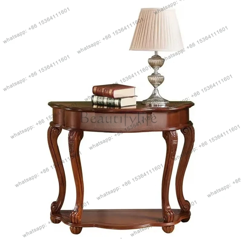 Полукруглый прихожий стол из массива дерева, тумба для прихожей/коридора, стол для прохода, в античном стиле
Полукруглый прихожий стол из массива дерева, тумба для прихожей/коридора, стол для прохода, в античном стиле