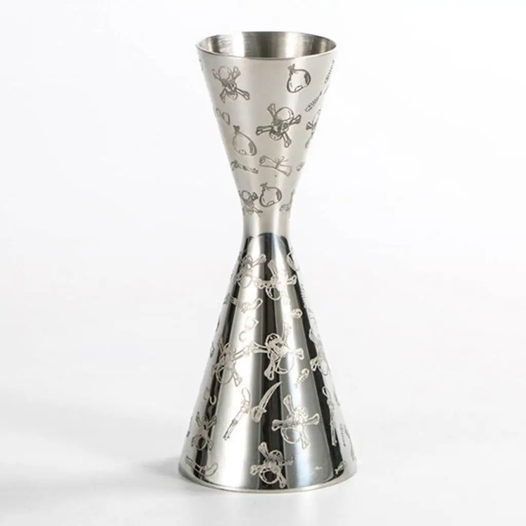 Wine Double Cup 30ml 60ml Stainless Steel Cocktail Jigger Skeleton Pattern Precise Measure for Bartender Kit
Wine Double Cup 30ml 60ml Stainless Steel Cocktail Jigger Skeleton Pattern Precise Measure for Bartender Kit