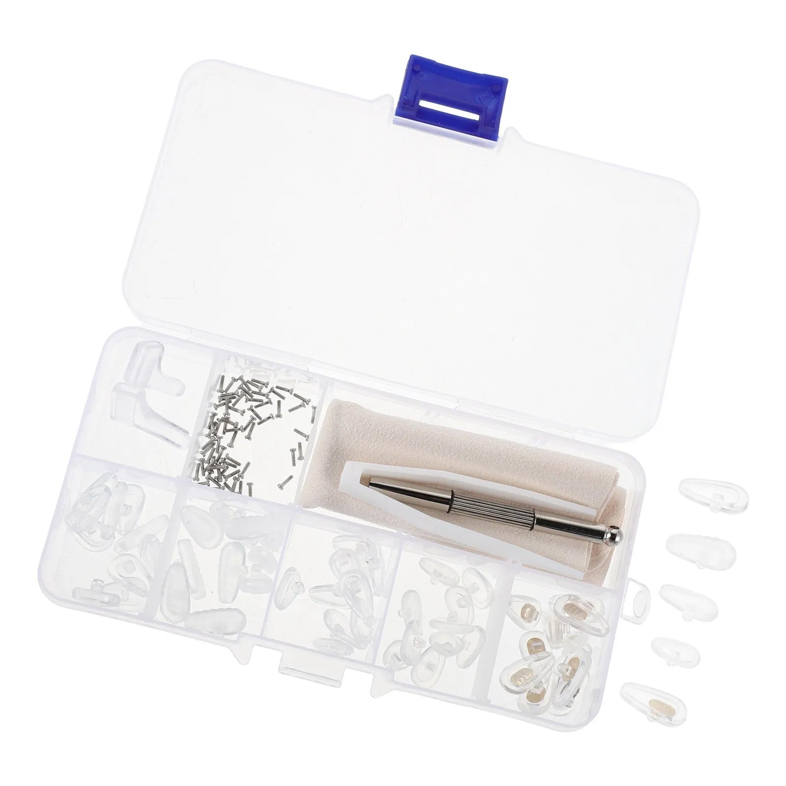 Набор сменных носовых подушечек для очков: 5 типов из мягкого силикона с воздушной камерой, с салфеткой для чистки, противоскользящие, для длительного ношения
Набор сменных носовых подушечек для очков: 5 типов из мягкого силикона с воздушной камерой, с салфеткой для чистки, противоскользящие, для длительного ношения