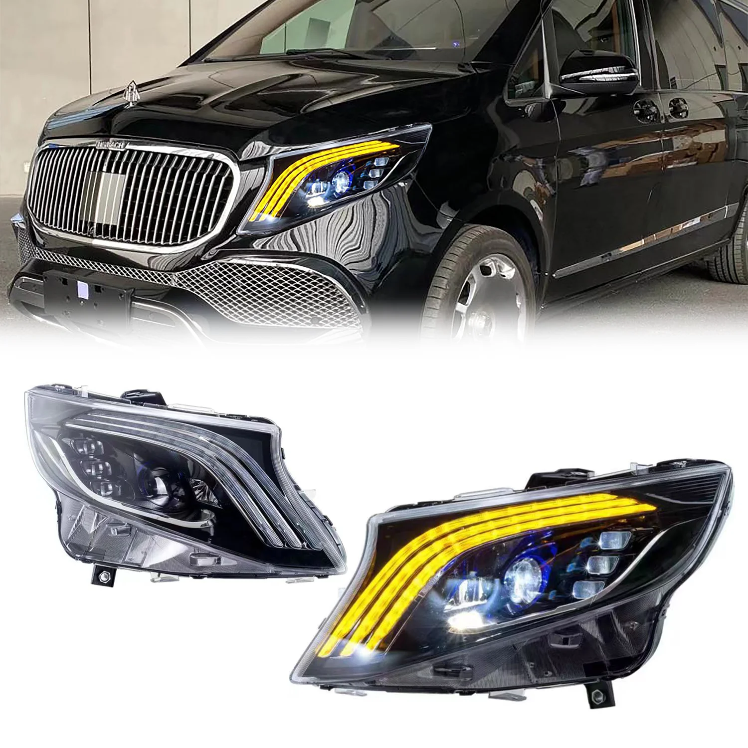 For Mercedes Benz V-Class LED Headlights Assembly for Vito W447 V250 V260 2016-2022 Front Automobile LED Headlamps OE Car Number
For Mercedes Benz V-Class LED Headlights Assembly for Vito W447 V250 V260 2016-2022 Front Automobile LED Headlamps OE Car Number