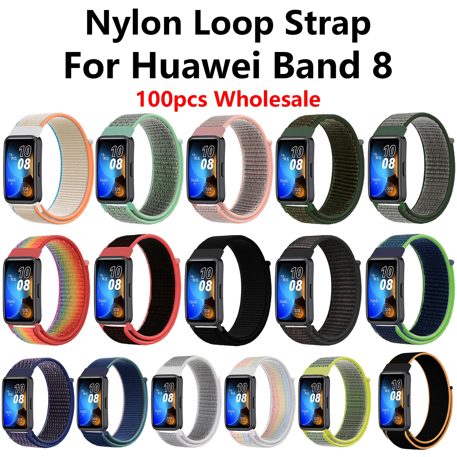 100pcs Nylon Loop Strap For Huawei Band 8 Breathable Belt Replacement Sport Accessories Bracelet For Huawei Band8 Wristband
100pcs Nylon Loop Strap For Huawei Band 8 Breathable Belt Replacement Sport Accessories Bracelet For Huawei Band8 Wristband