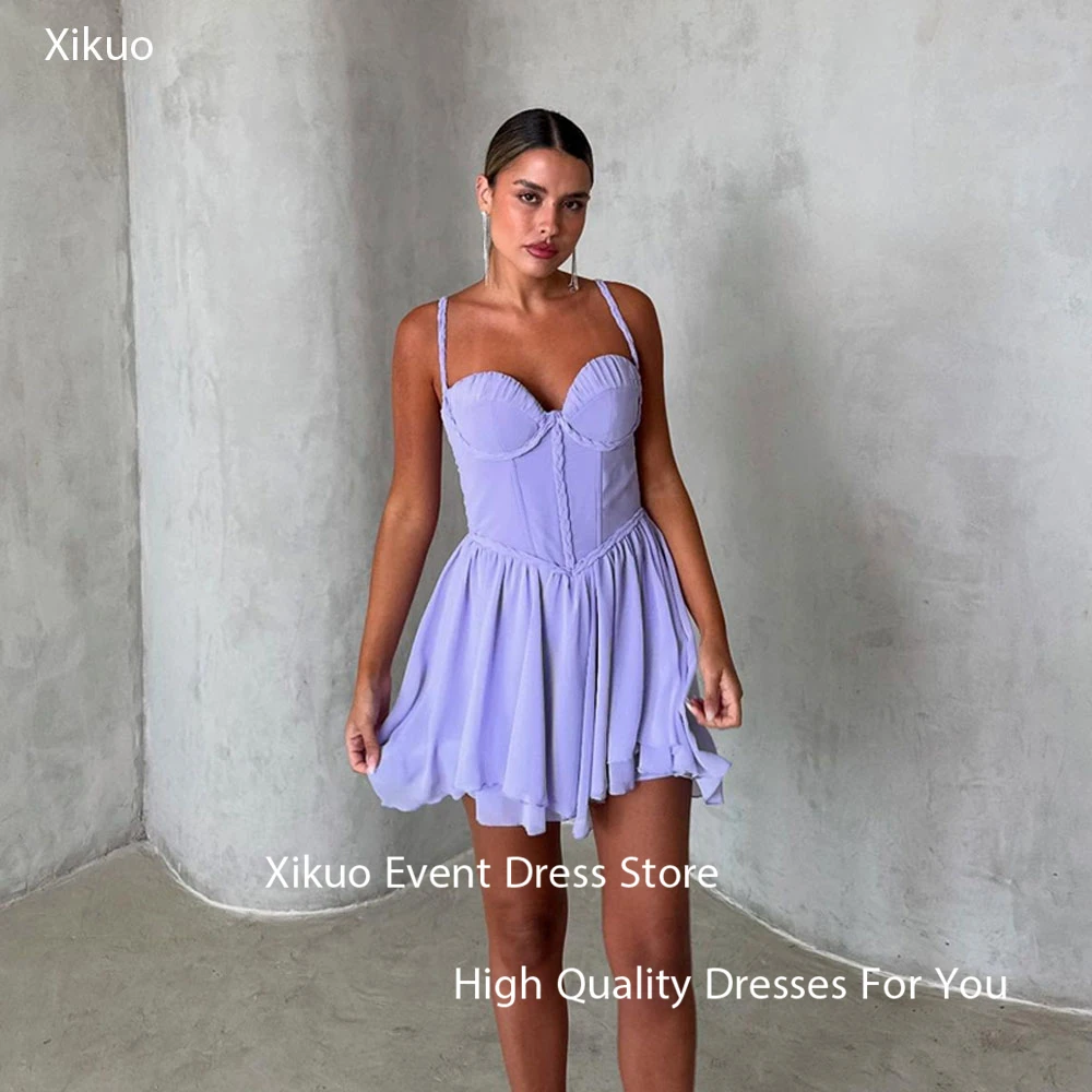 Xikuo Graceful Chiffon Party Prom Dress Strapless Above knee Evening Gowns Cocktail Modern Pleated Celebrity Dresses Customized
Xikuo Graceful Chiffon Party Prom Dress Strapless Above knee Evening Gowns Cocktail Modern Pleated Celebrity Dresses Customized