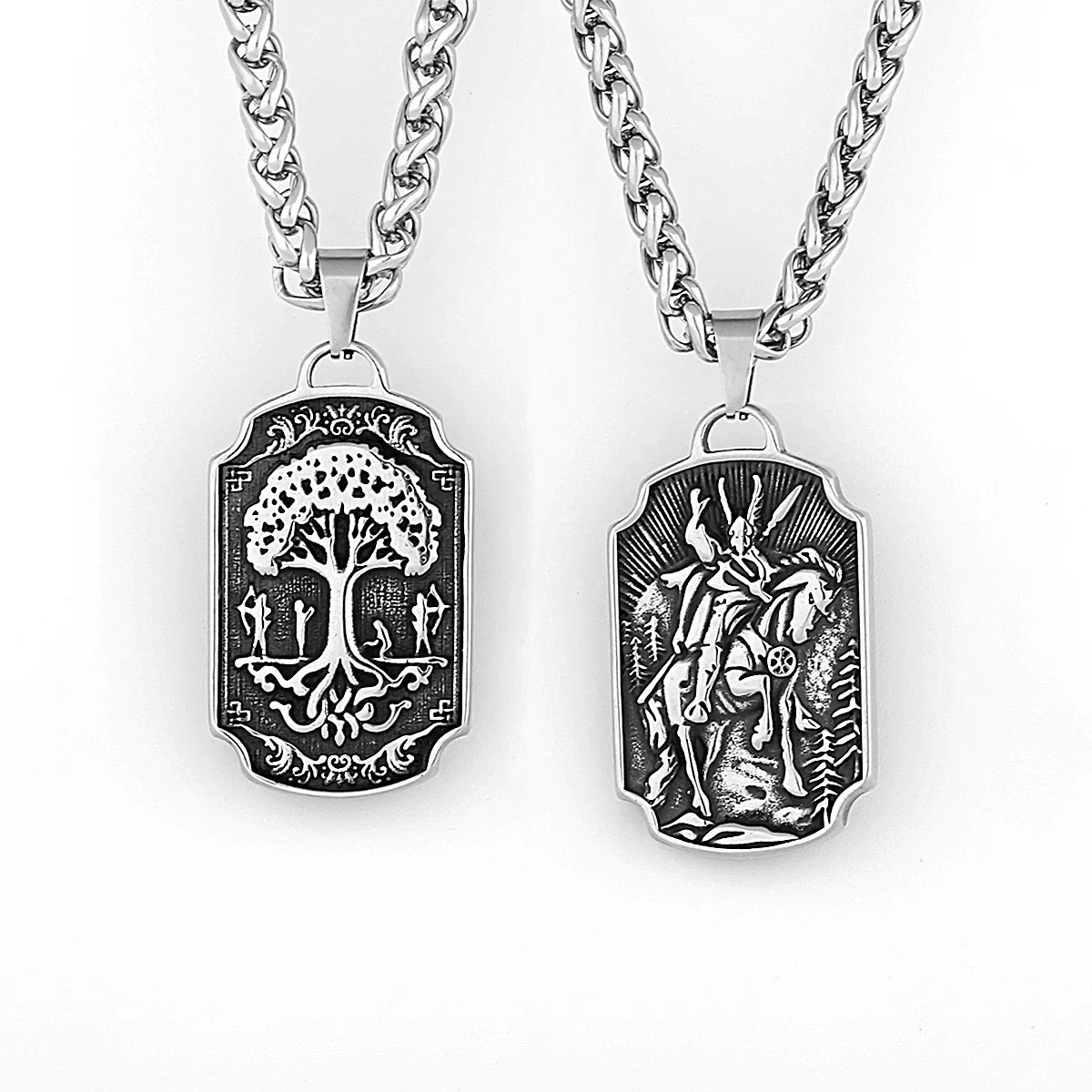 CHUANGCHENG Nordic Warrior Horse Life Tree Hip Hop Stainless Steel Pendant Men's Necklace Chains
CHUANGCHENG Nordic Warrior Horse Life Tree Hip Hop Stainless Steel Pendant Men's Necklace Chains