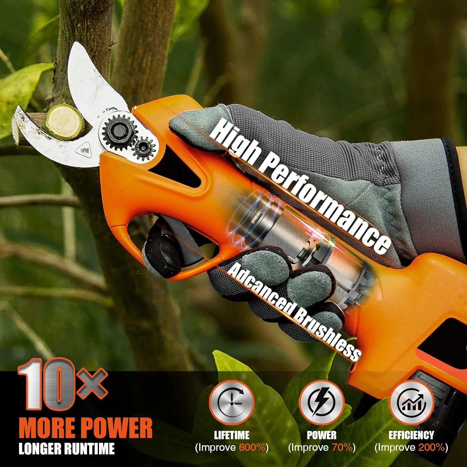 Pruning Shear Battery Powered, Cordless Portable Electric Pruner with 2Pack 2Ah Rechargable Batteries -16.8V 25MM(0.98Inch)
Pruning Shear Battery Powered, Cordless Portable Electric Pruner with 2Pack 2Ah Rechargable Batteries -16.8V 25MM(0.98Inch)
