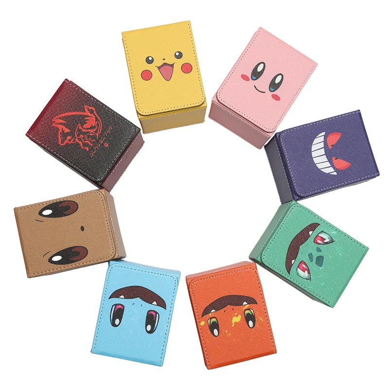Anime Pokemon Game PTCG Card Leather Storage Box PU Material Y2K Charmander Pikachu Gengar Eevee Squirtle Collection Gifts Toys
Anime Pokemon Game PTCG Card Leather Storage Box PU Material Y2K Charmander Pikachu Gengar Eevee Squirtle Collection Gifts Toys