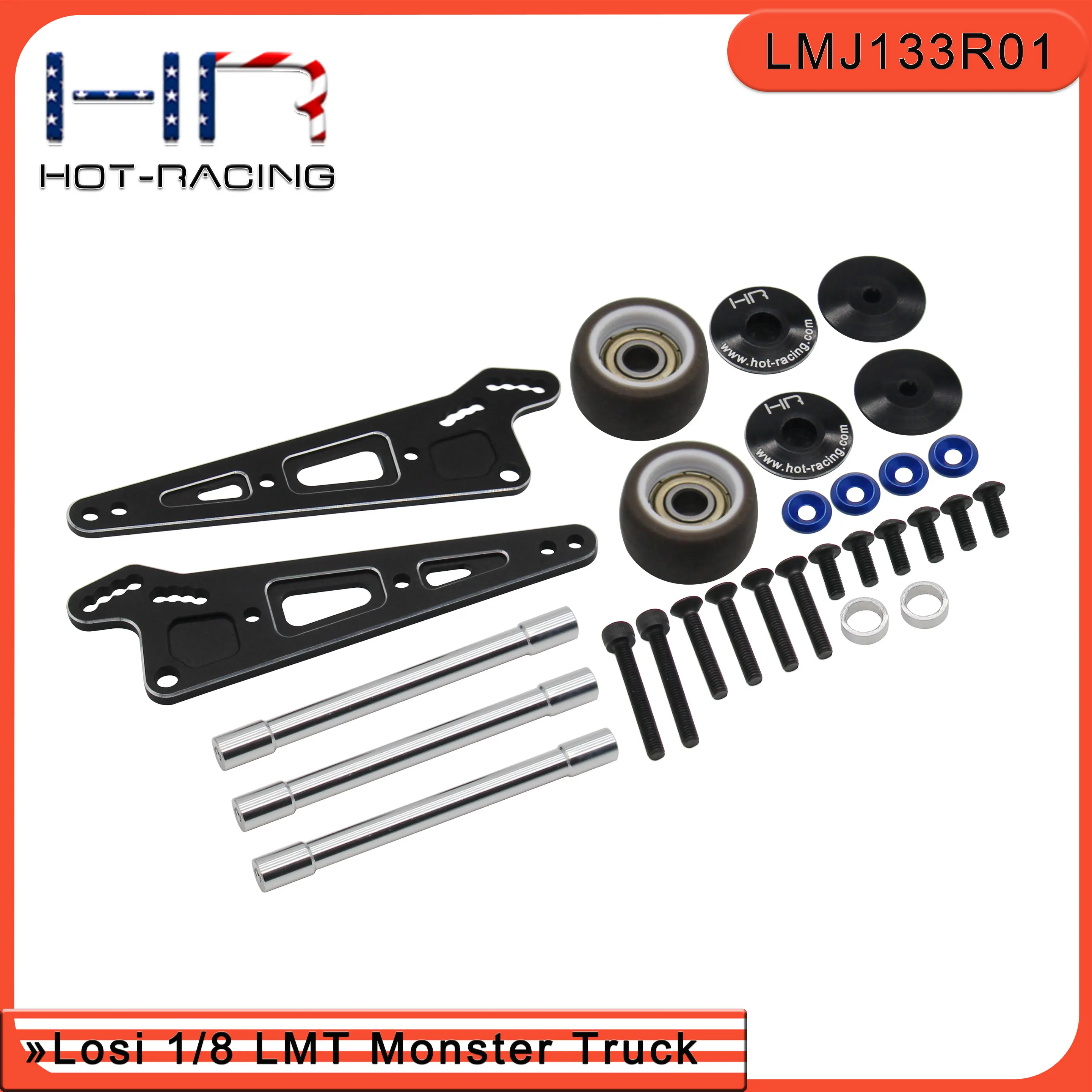 Hot Racing Aluminum Bearing wheelie Bar Losi LMT
Hot Racing Aluminum Bearing wheelie Bar Losi LMT