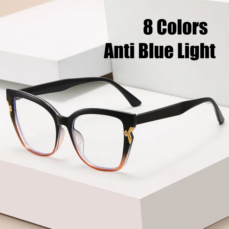 Retro Classic Two-Tone Cat-Eye Plain Glasses Women's INS Style Fashion Minimalist Blue Light Blocking Non-Prescription Eyewear
Retro Classic Two-Tone Cat-Eye Plain Glasses Women's INS Style Fashion Minimalist Blue Light Blocking Non-Prescription Eyewear