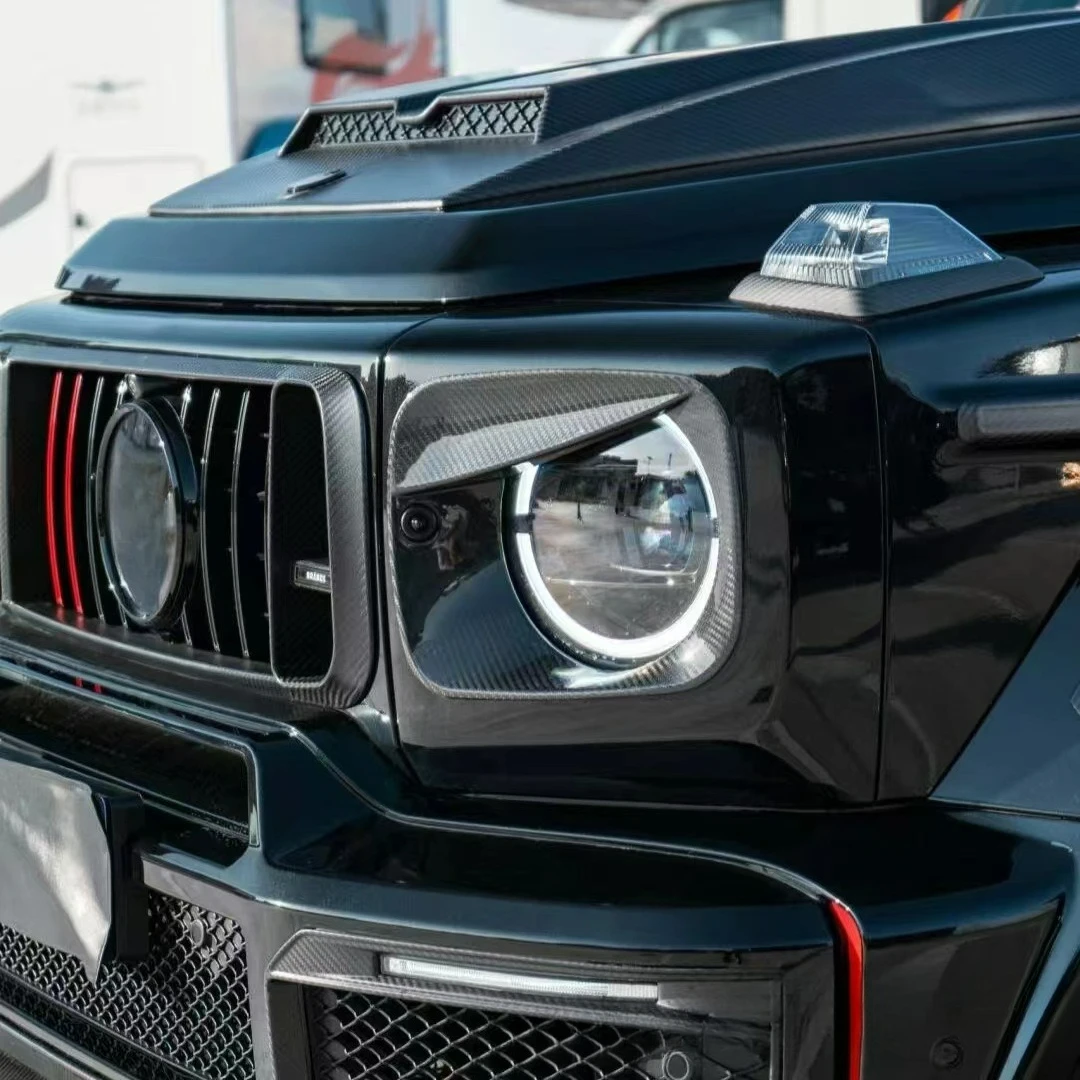 Подходит для нового Mercedes-Benz G-класса W464 G63 G800G900, большой абажур из сухого углеродного волокна, абажур для глаз дьявола для бровей 
Подходит для нового Mercedes-Benz G-класса W464 G63 G800G900, большой абажур из сухого углеродного волокна, абажур для глаз дьявола для бровей