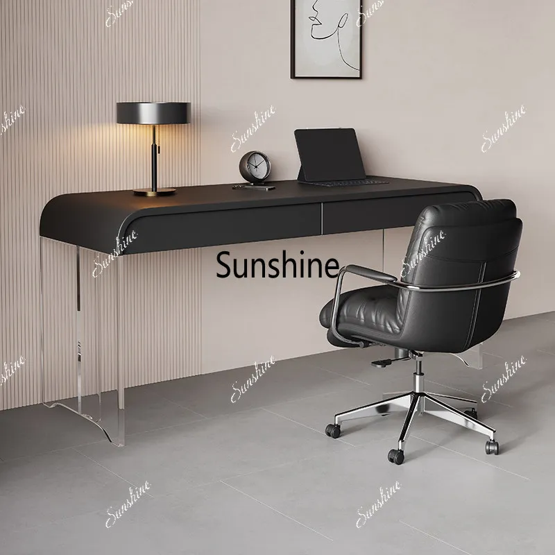 Acrylic suspended desk small apartment household bedroom, integrated light luxury style
Acrylic suspended desk small apartment household bedroom, integrated light luxury style