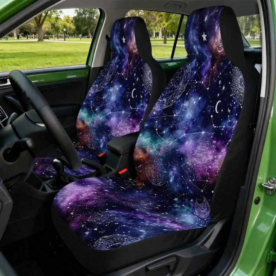 Universal Fit Car Seat Covers Front Set Starry Cosmic Night Sky Design Machine Washable Soft Fabric
Universal Fit Car Seat Covers Front Set Starry Cosmic Night Sky Design Machine Washable Soft Fabric