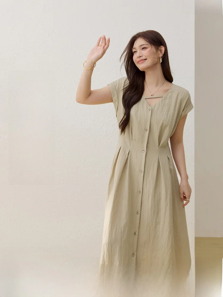 Lighweight Breathable V-Neck Maxi Dress Ruche Waist Draped Loose Fit Summer New Style Women's plus Size Dress Casual Wear
Lighweight Breathable V-Neck Maxi Dress Ruche Waist Draped Loose Fit Summer New Style Women's plus Size Dress Casual Wear