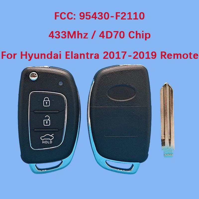 CN020394 Aftermarket 3 Button Smart Key Remote 4D Chip 433Mhz FCC ID 95430-F2110 Keyless Go For Hyundai Elantra 2017-2019
CN020394 Aftermarket 3 Button Smart Key Remote 4D Chip 433Mhz FCC ID 95430-F2110 Keyless Go For Hyundai Elantra 2017-2019