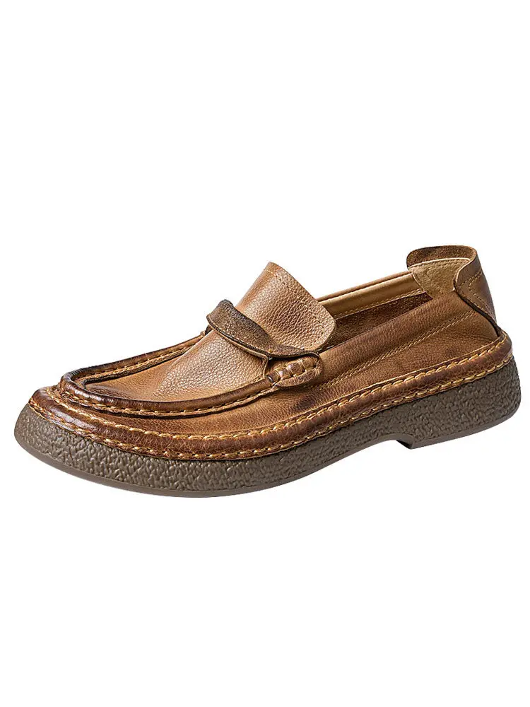 Soft-face Genuine Leather Soft-soled Doug Shoes Men's Single-layer Leather Shoes Casual Lightweight Breathable Slip-on Men's Sho
Soft-face Genuine Leather Soft-soled Doug Shoes Men's Single-layer Leather Shoes Casual Lightweight Breathable Slip-on Men's Sho